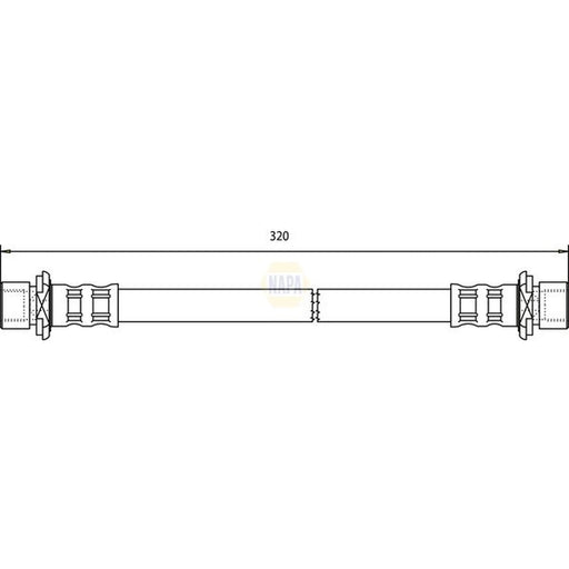 NAPA Brake Hydraulic Hose Line inner NBH1191