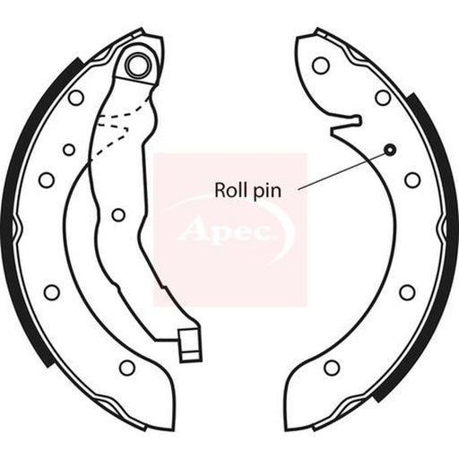 Apec Brake Shoe Set Axle Kit SHU530
