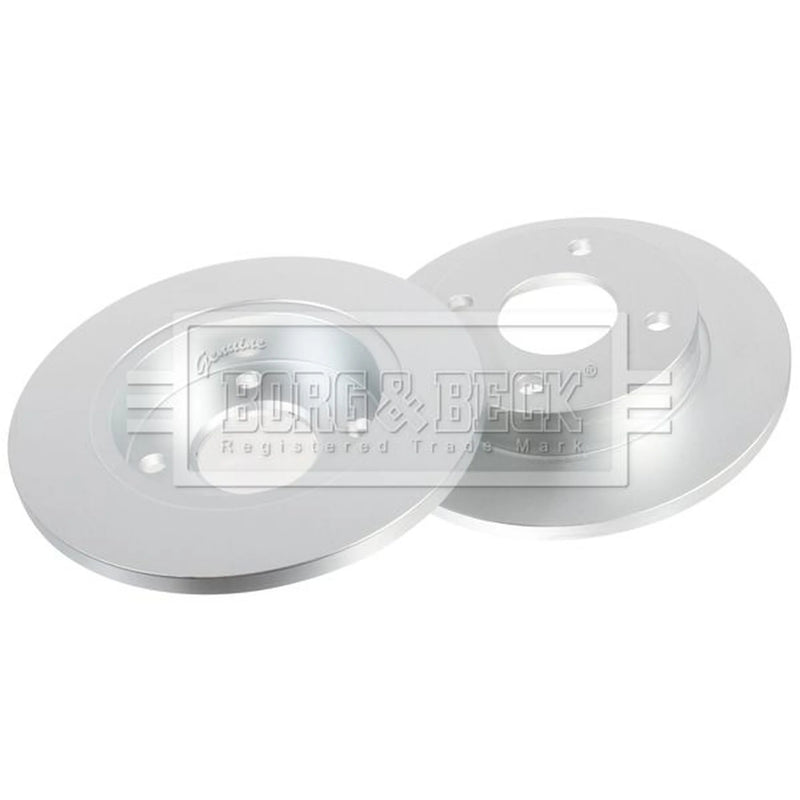 Borg & Beck 2 x Solid Front Brake Discs BBD4077-x2