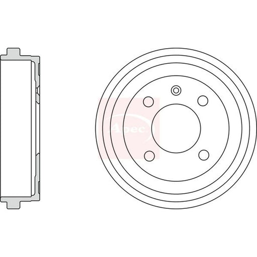 Apec Brake Drum Assembly Rear DRM9929