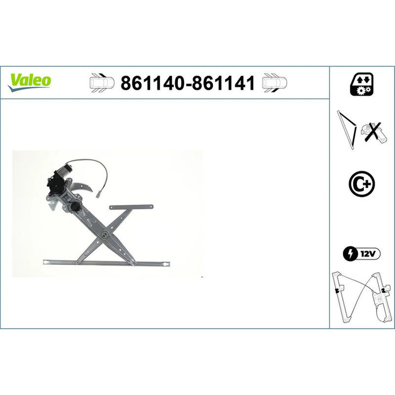 Valeo Electric Window Regulator Lifter Right Front 861141