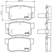 DON Rear Brake Pad Set PCP1217