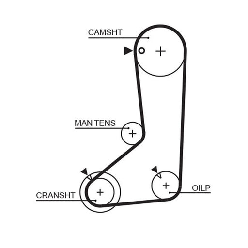 Gates Timing Belt Cambelt 123 Teeth 5254XS