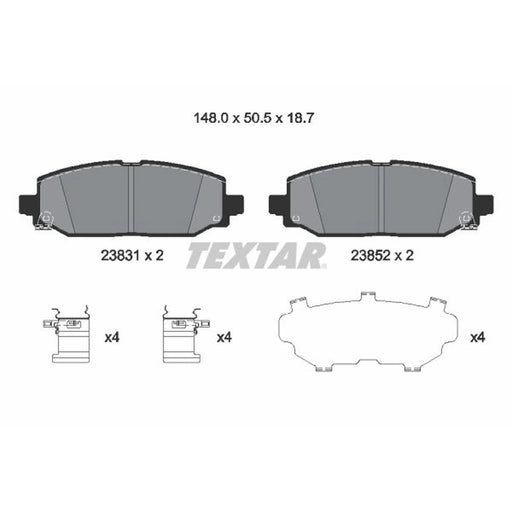 Textar Rear Brake Pad Set 2383101