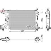 Denso Engine Radiator fits Chevrolet Cruze 2009 on 1.6