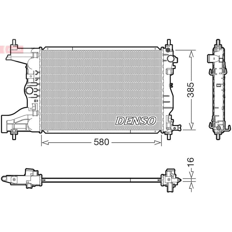 Denso Engine Radiator DRM15017