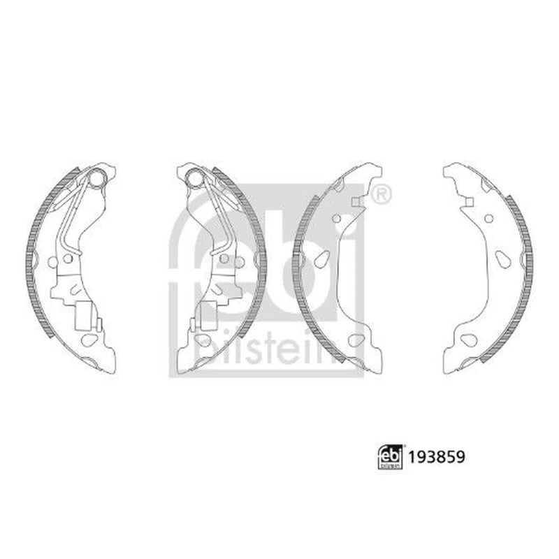 Febi Brake Shoe Set Axle Kit Rear 193859