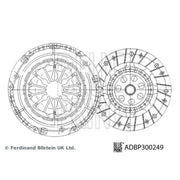 Blue Print Clutch Kit Set 3pc 226mm ADBP300249