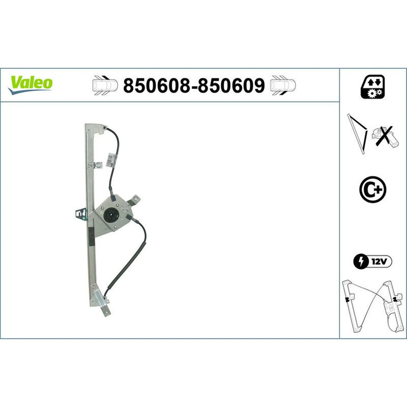 Valeo Electric Window Regulator Lifter Right Front 850609