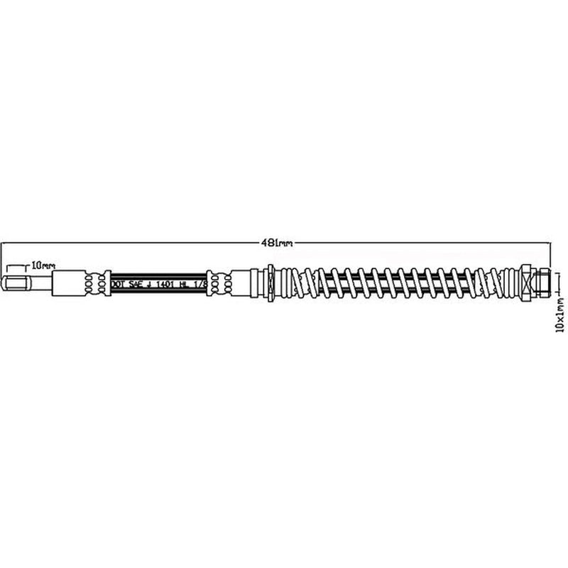 Juratek Brake Hydraulic Hose Line Right JBH1016