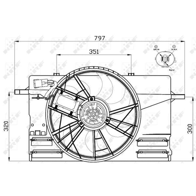 NRF Engine Cooling Fan 47412
