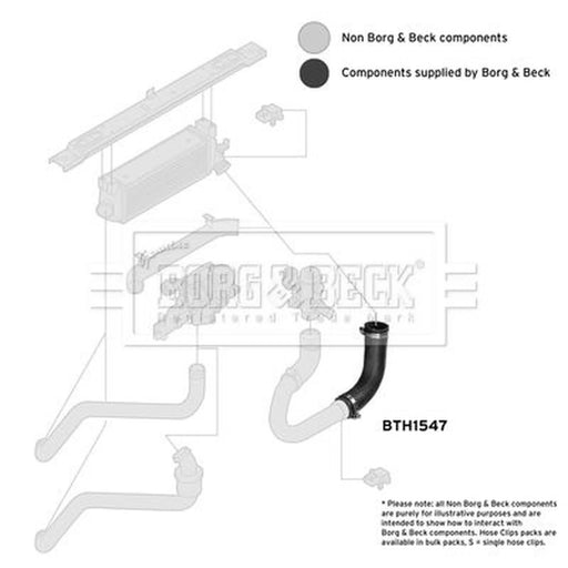 Borg & Beck Intercooler Turbo Charge Air Hose BTH1547