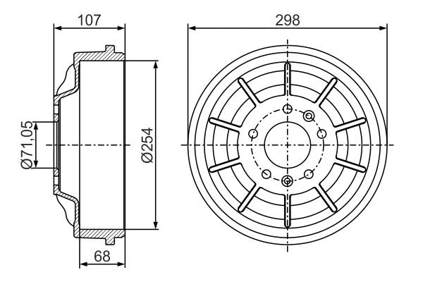 Bosch Brake Drum Assembly 0986477300