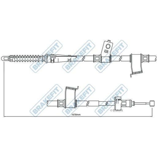 Apec Handbrake Cable Left Rear BBC3080