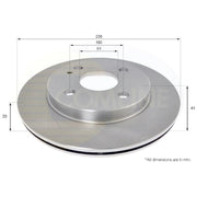 Comline 2 x Vented Front Brake Discs ADC0472V