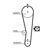 Gates Timing Belt Cambelt 89 Teeth 5122