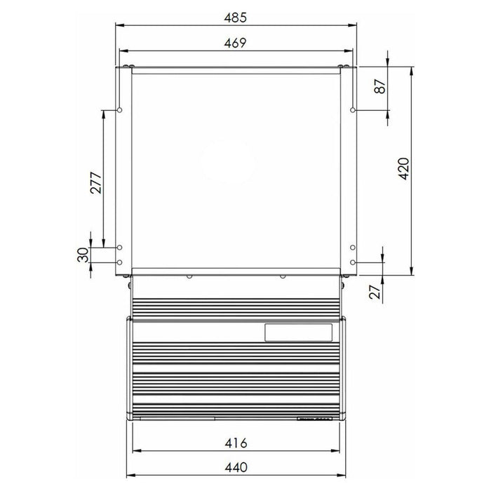 Electric Single Step Sliding Motion 440mm - Electric Step for Motorhomes - Nova - Van Life Living