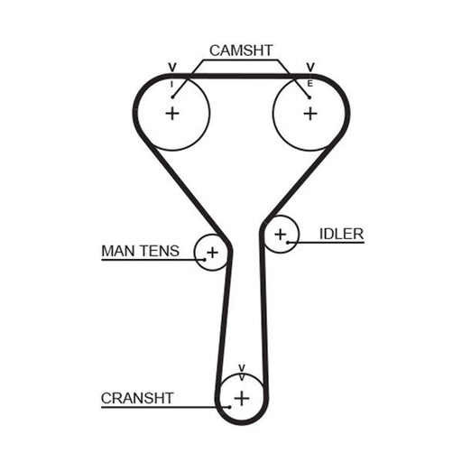 Gates Timing Belt Cambelt 154 Teeth 5487XS