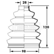 Borg & Beck Drive Shaft Bellow Kit Wheel Side Thermoplast BCB2394