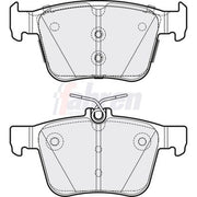 Fahren Rear Brake Pad Set fits Audi A3 2012-2020
