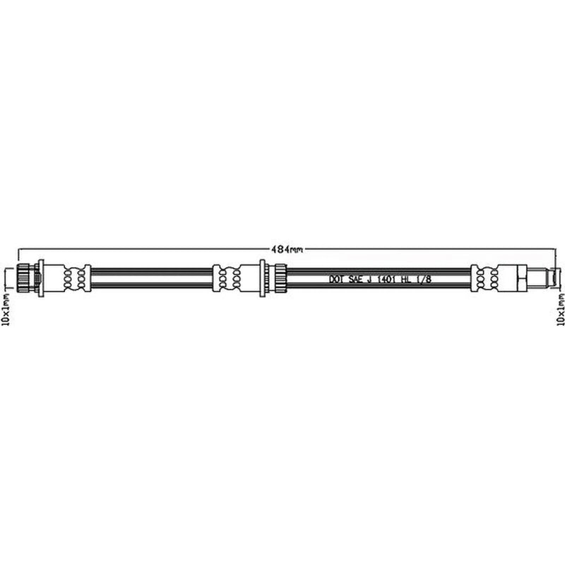 Juratek Brake Hydraulic Hose Line Right JBH1099
