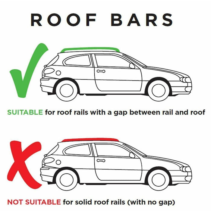 3x Roof Bars Rack Aluminium Silver fits Volkswagen T5 Transporter Caravelle 2003-2015 T5 - Omtec - Van Life Living