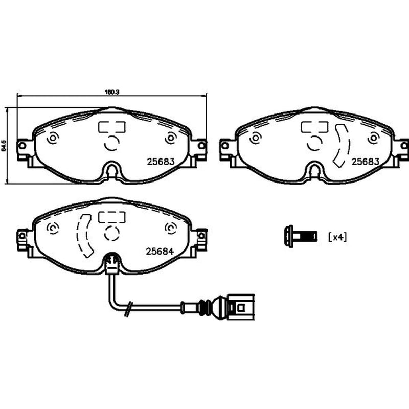 DON Front Brake Pad Set PCP1107