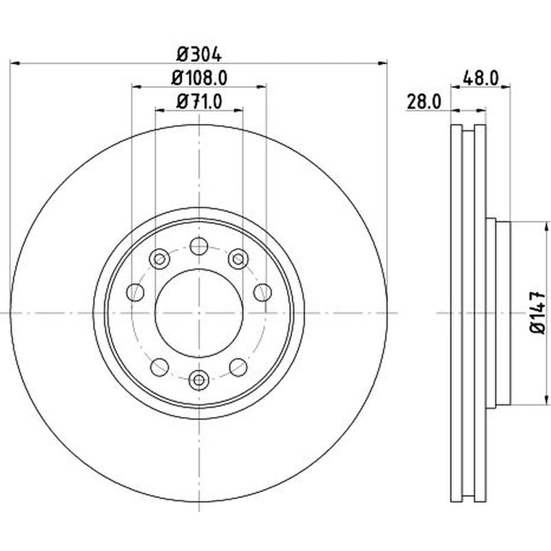 Mintex Lcv Van Kits internally vented MVK0046