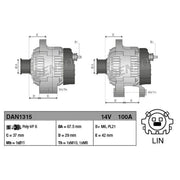 Denso Car Alternator 12V fits Toyota Yaris/Vitz 2010-2020 1.0