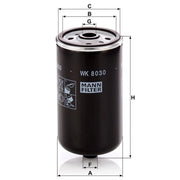 MANN-FILTER Fuel Filter Element WK 8030