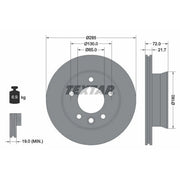 Textar 2 x Front Brake Discs 93127800-x2