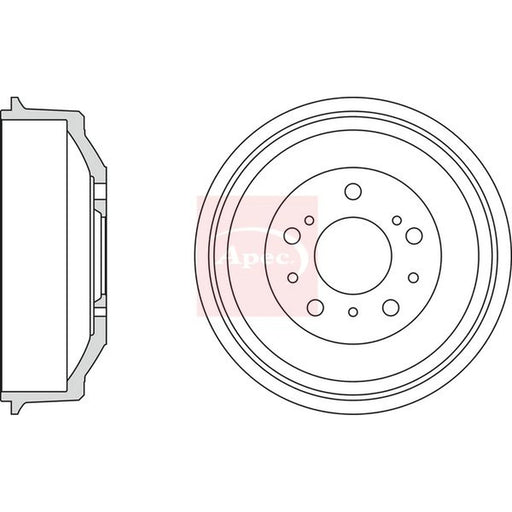 Apec Brake Drum Assembly Rear DRM9705