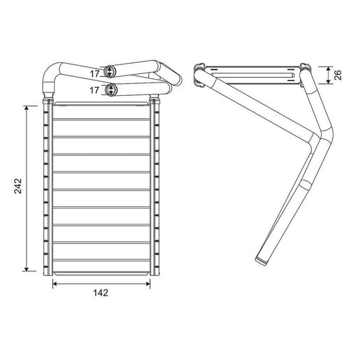 Valeo Heater Matrix Core Heat Exchanger 881652