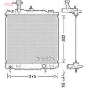 Denso Engine Radiator fits Mitsubishi Mirage / Space Star VI 2012 on 1.0 1.2