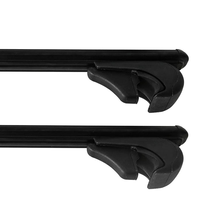 Roof Bars Rack Aluminium Black fits Toyota Proace City 2019- For Raised Rails - Omtec - Van Life Living