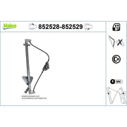 Valeo Electric Window Regulator Lifter Right Front 852529