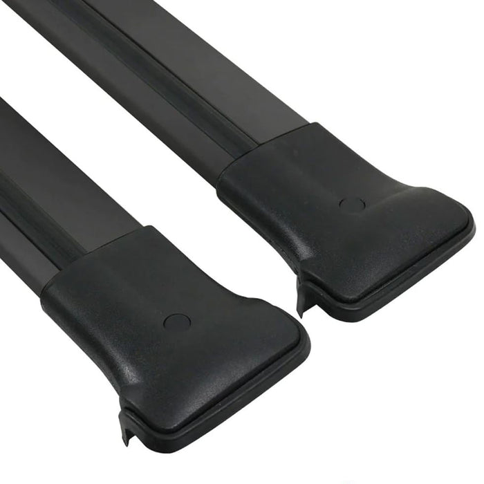 Roof Bars Rack Aluminium Black fits Volkswagen Sharan 2010- Onwards - Omtec - Van Life Living