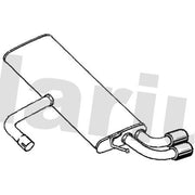 Klarius Box With Tail Pipe Rear VW942B
