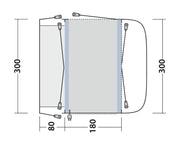 Outwell California Highway Driveaway Awning Grey - Outwell - Van Life Living