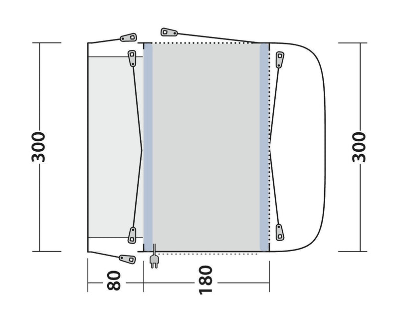 Outwell California Highway Driveaway Awning Grey - Outwell - Van Life Living