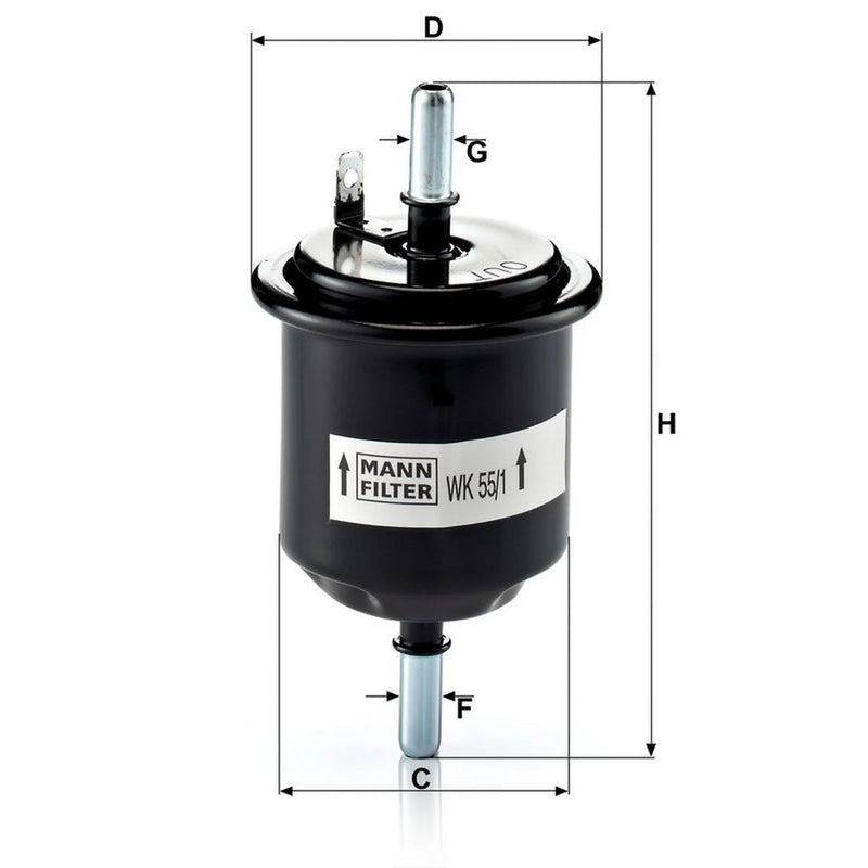 MANN-FILTER Fuel Filter Element WK 55/1