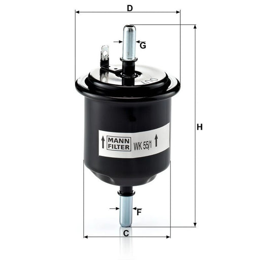 MANN-FILTER Fuel Filter Element WK 55/1