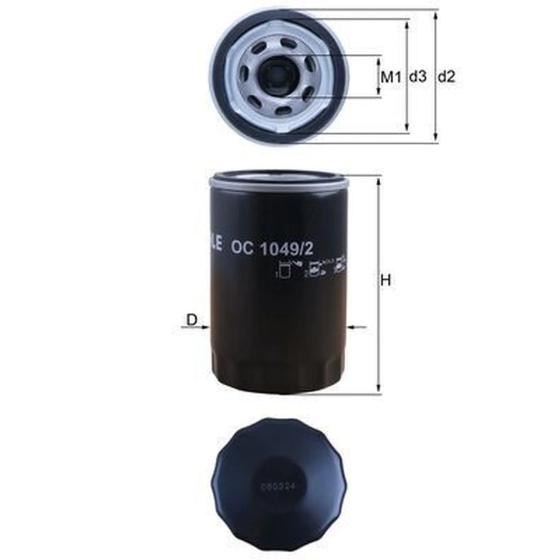 Mahle Engine Oil Filter OC 1049/2