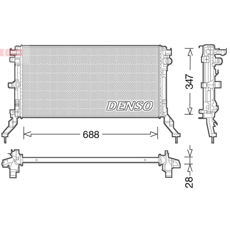 Denso Engine Radiator fits Renault Laguna 2008-2015 2.0