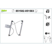 Valeo Electric Window Regulator Lifter Left Front 851582