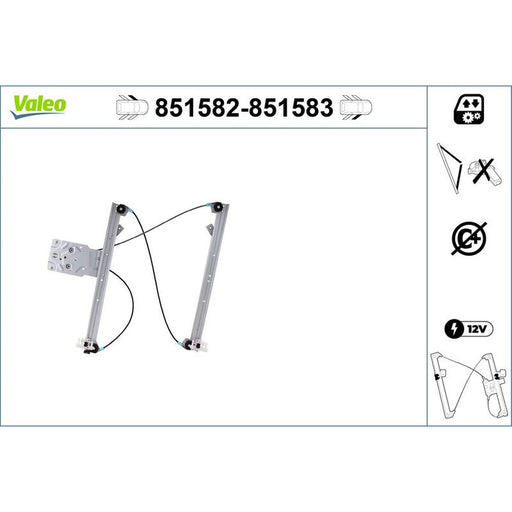 Valeo Electric Window Regulator Lifter Left Front 851582