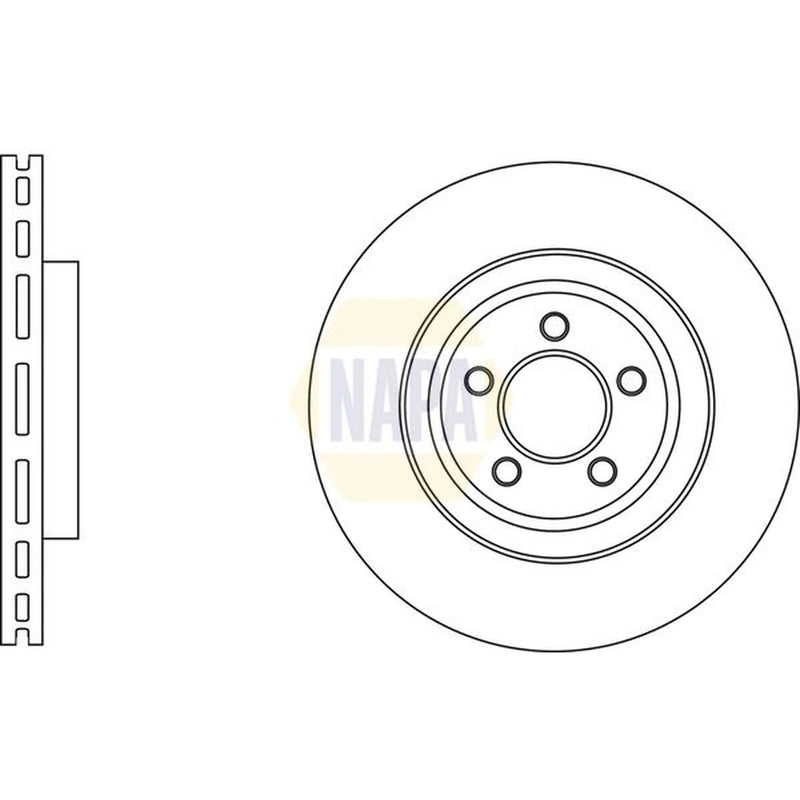 NAPA 2 x Vented Front Brake Discs NBD5819-x2
