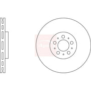 Apec 2 x Vented Front Brake Discs DSK2736-x2