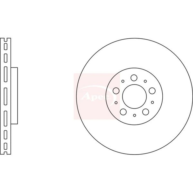 Apec 2 x Vented Front Brake Discs DSK2736-x2