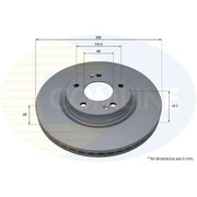 Comline 2 x Vented Front Brake Discs ADC5204V